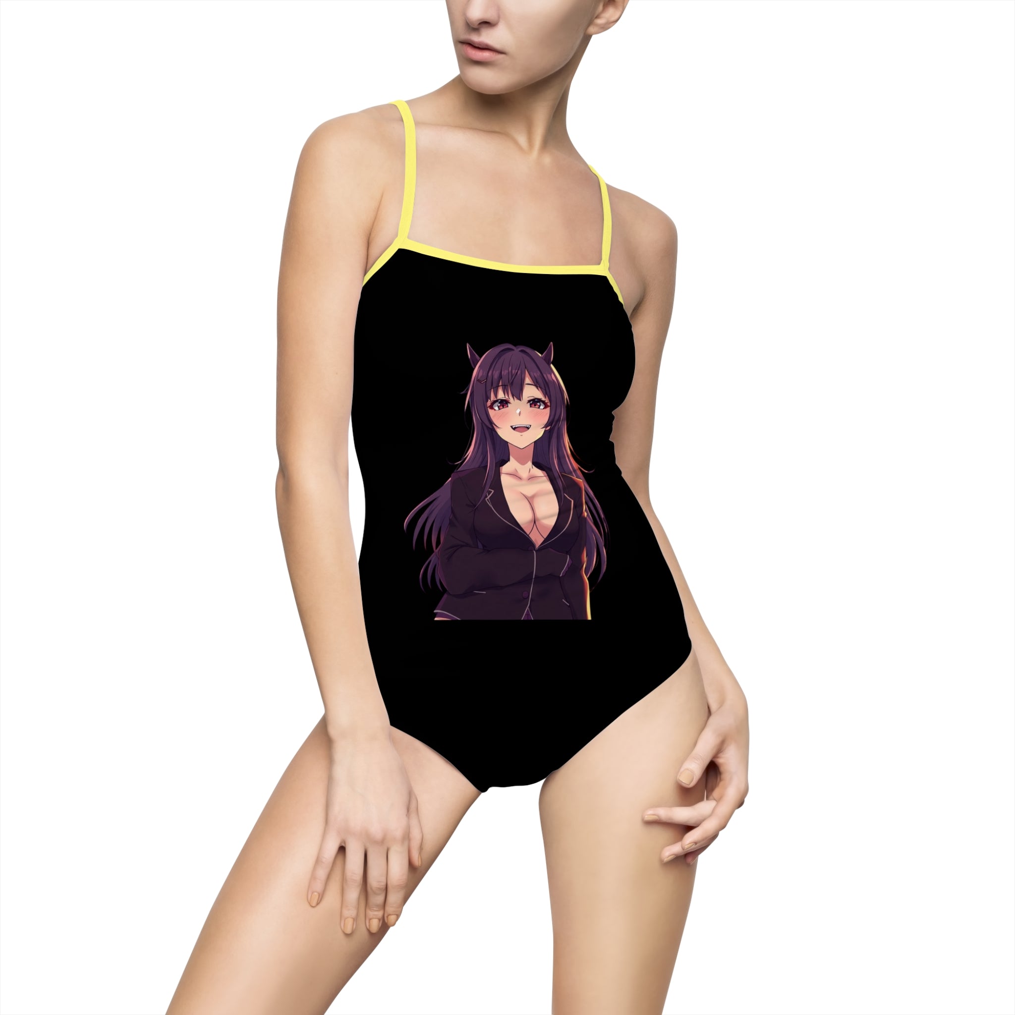 Anime-Inspired Women's One-Piece Swimsuit, Cute Bathing Suit, Summer Beachwear, Stylish Swimwear, Gift for Anime Lovers