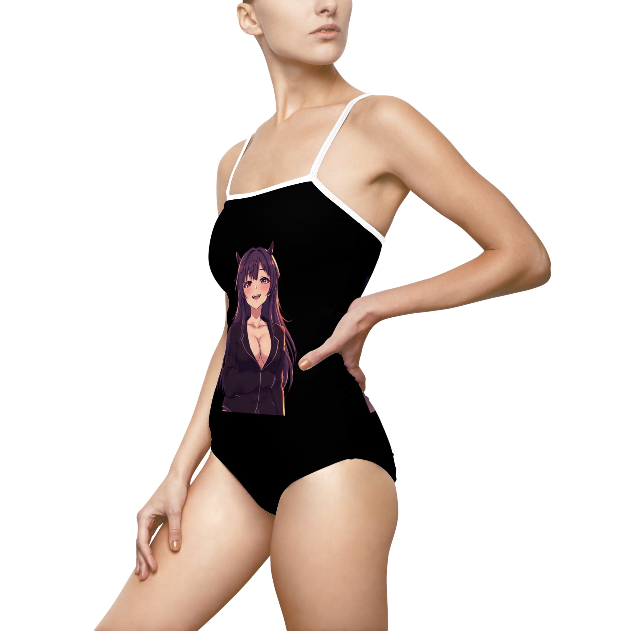 Anime-Inspired Women's One-Piece Swimsuit, Cute Bathing Suit, Summer Beachwear, Stylish Swimwear, Gift for Anime Lovers