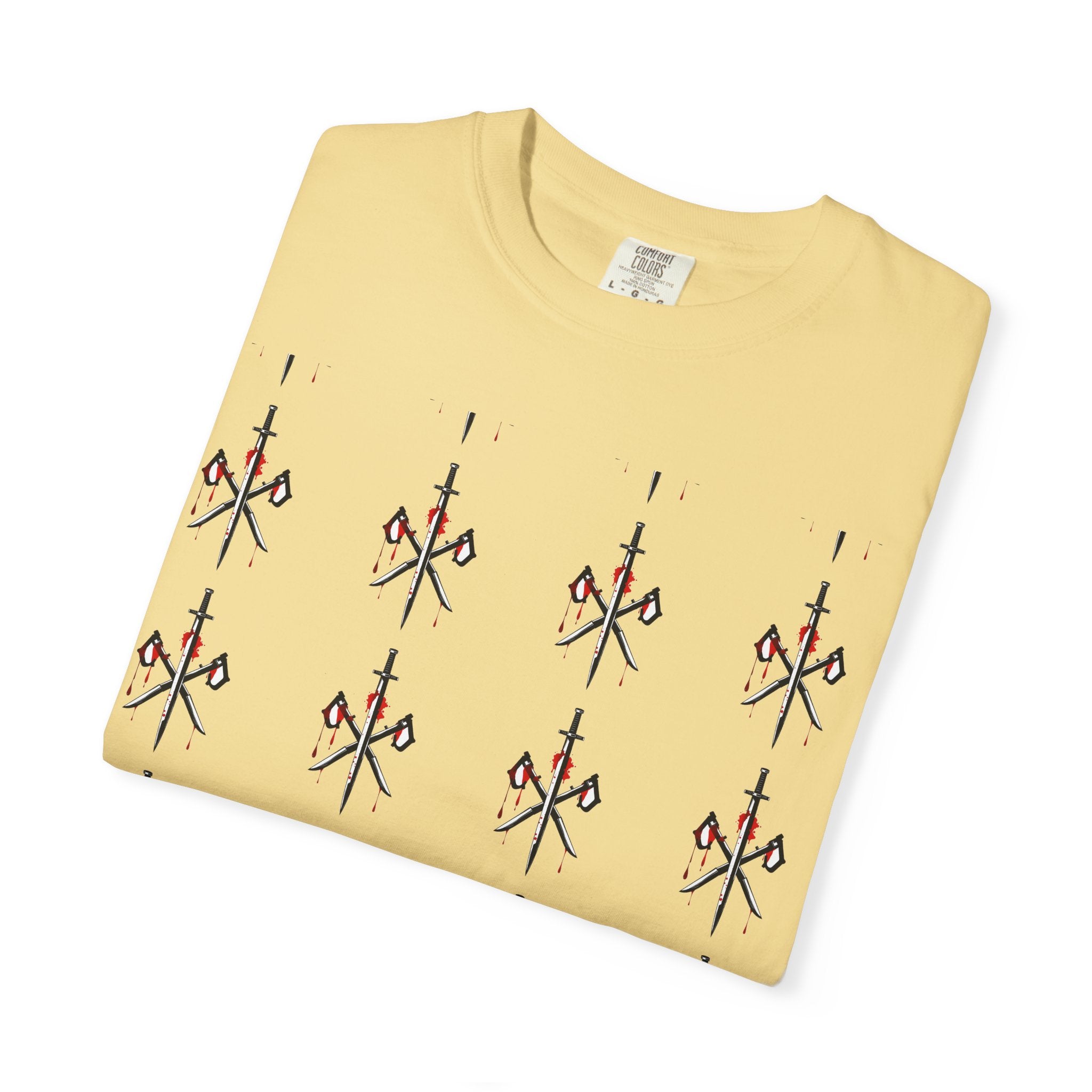 Garment-Dyed T-Shirt with Unique Arrow Design, Casual Wear, Gift for Him/Her, Summer Fashion, Boho Style Tee, Everyday Comfort