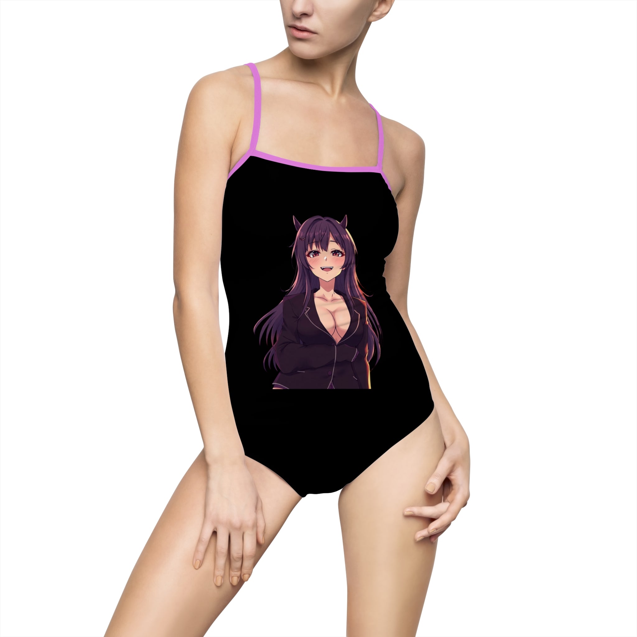 Anime-Inspired Women's One-Piece Swimsuit, Cute Bathing Suit, Summer Beachwear, Stylish Swimwear, Gift for Anime Lovers