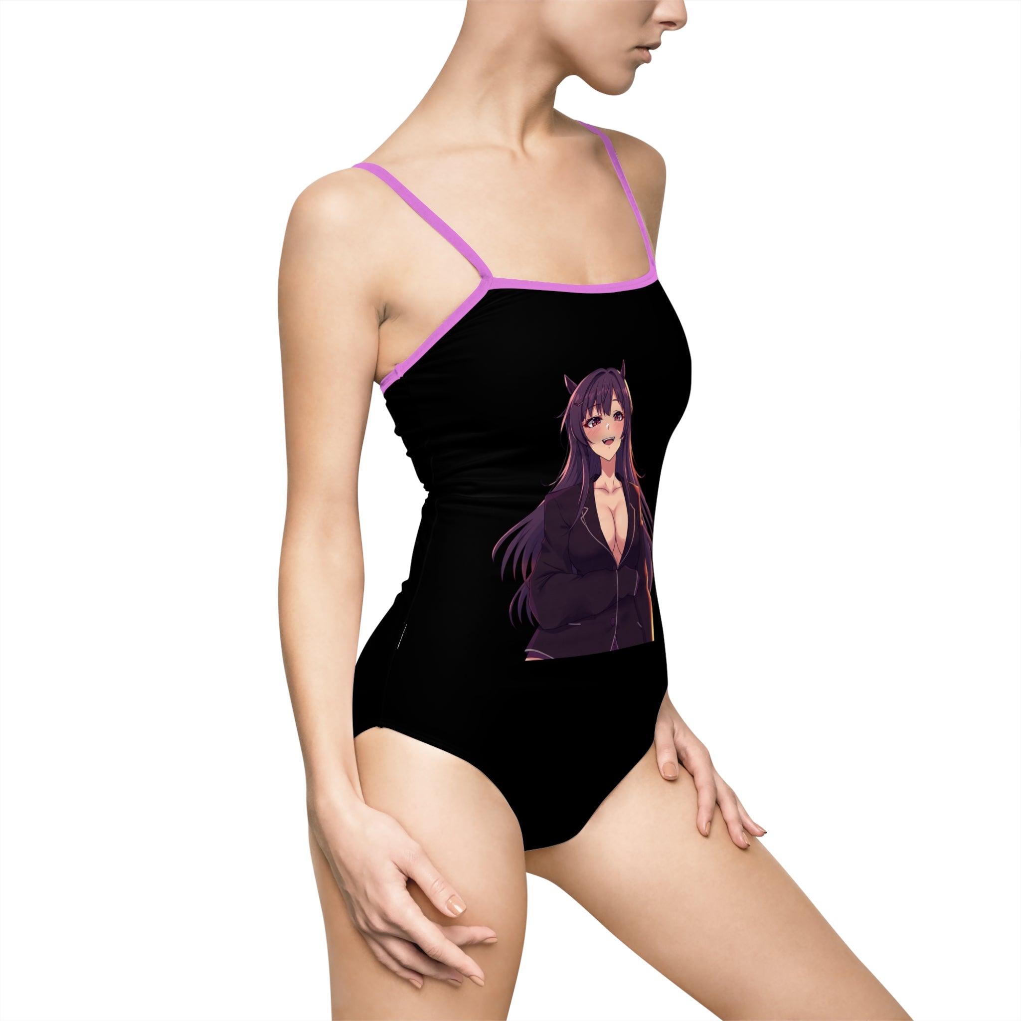 Anime-Inspired Women's One-Piece Swimsuit, Cute Bathing Suit, Summer Beachwear, Stylish Swimwear, Gift for Anime Lovers