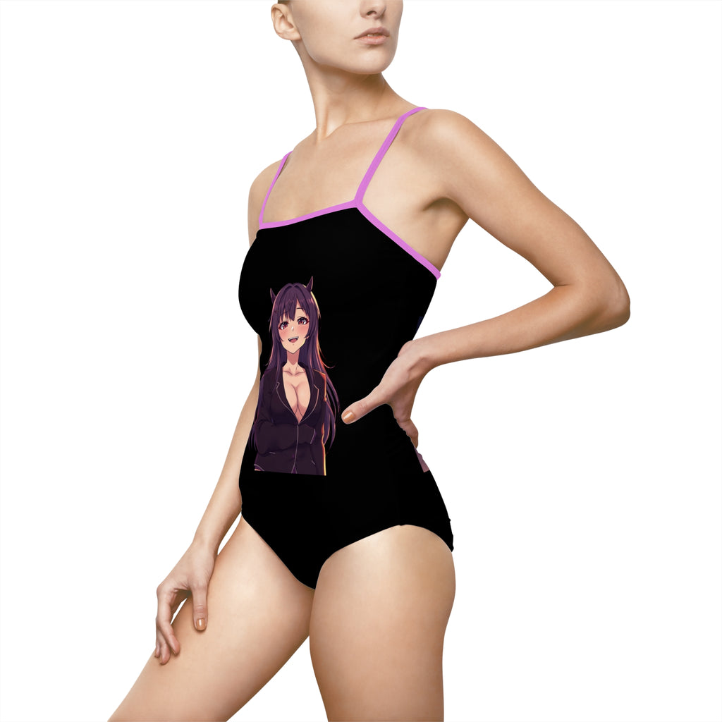 Anime-Inspired Women's One-Piece Swimsuit, Cute Bathing Suit, Summer Beachwear, Stylish Swimwear, Gift for Anime Lovers