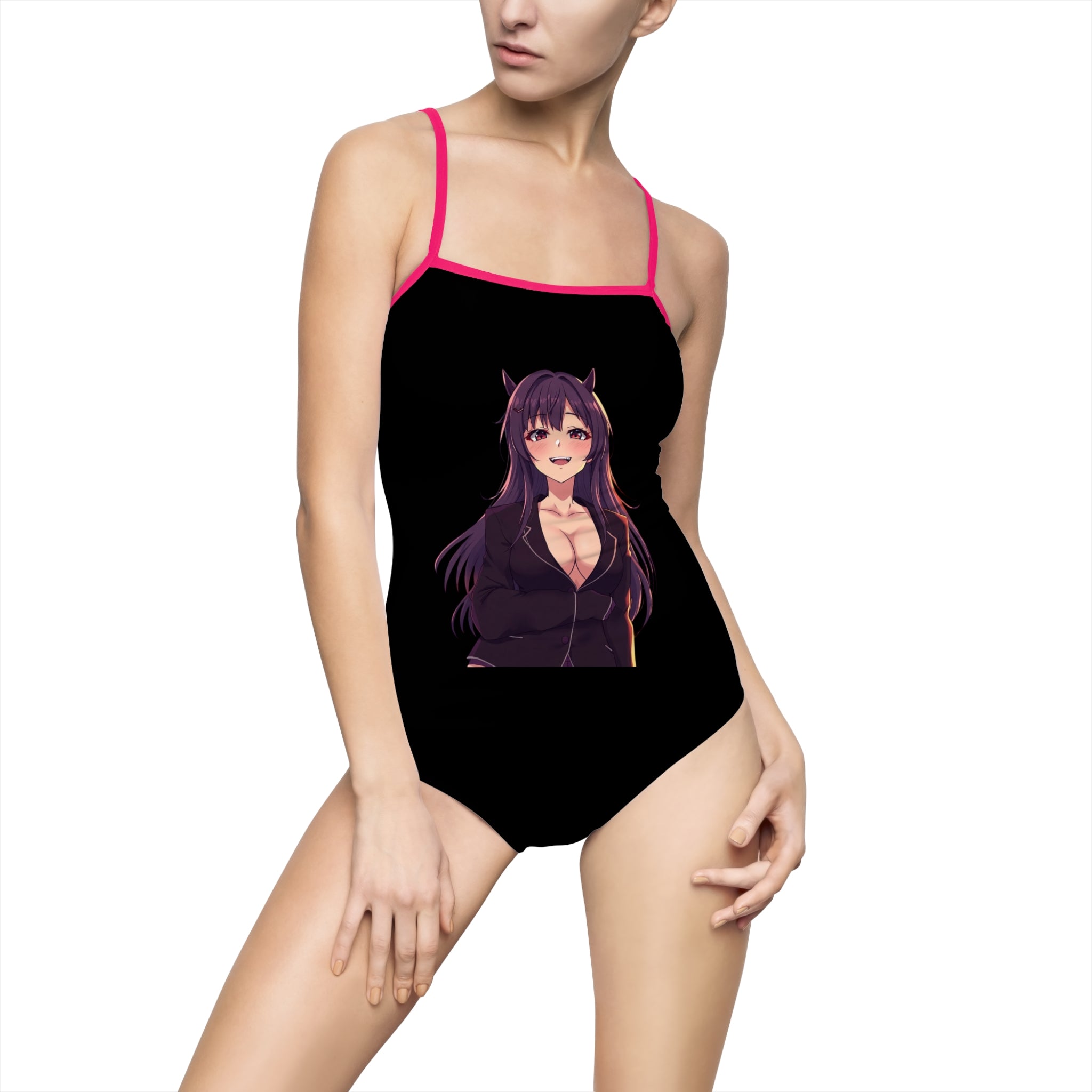 Anime-Inspired Women's One-Piece Swimsuit, Cute Bathing Suit, Summer Beachwear, Stylish Swimwear, Gift for Anime Lovers