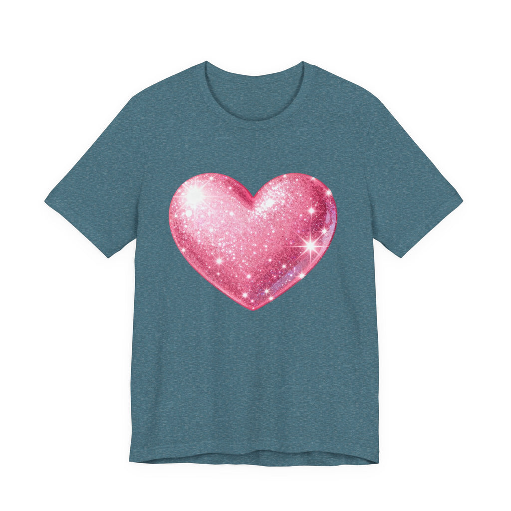 Cute Heart Graphic Unisex Tee, Casual Shirt, Valentine's Gift, Summer Wear, Heart T-Shirt, Everyday Fashion