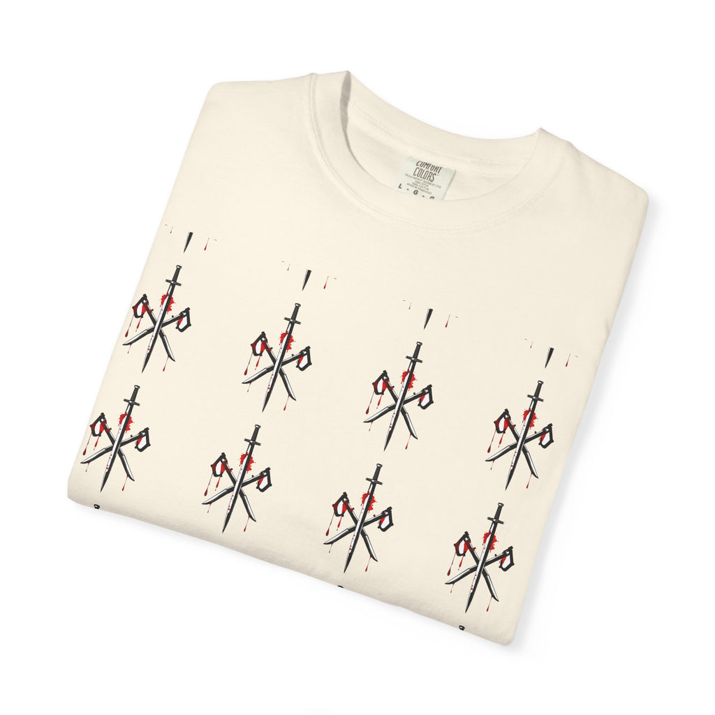 Garment-Dyed T-Shirt with Unique Arrow Design, Casual Wear, Gift for Him/Her, Summer Fashion, Boho Style Tee, Everyday Comfort