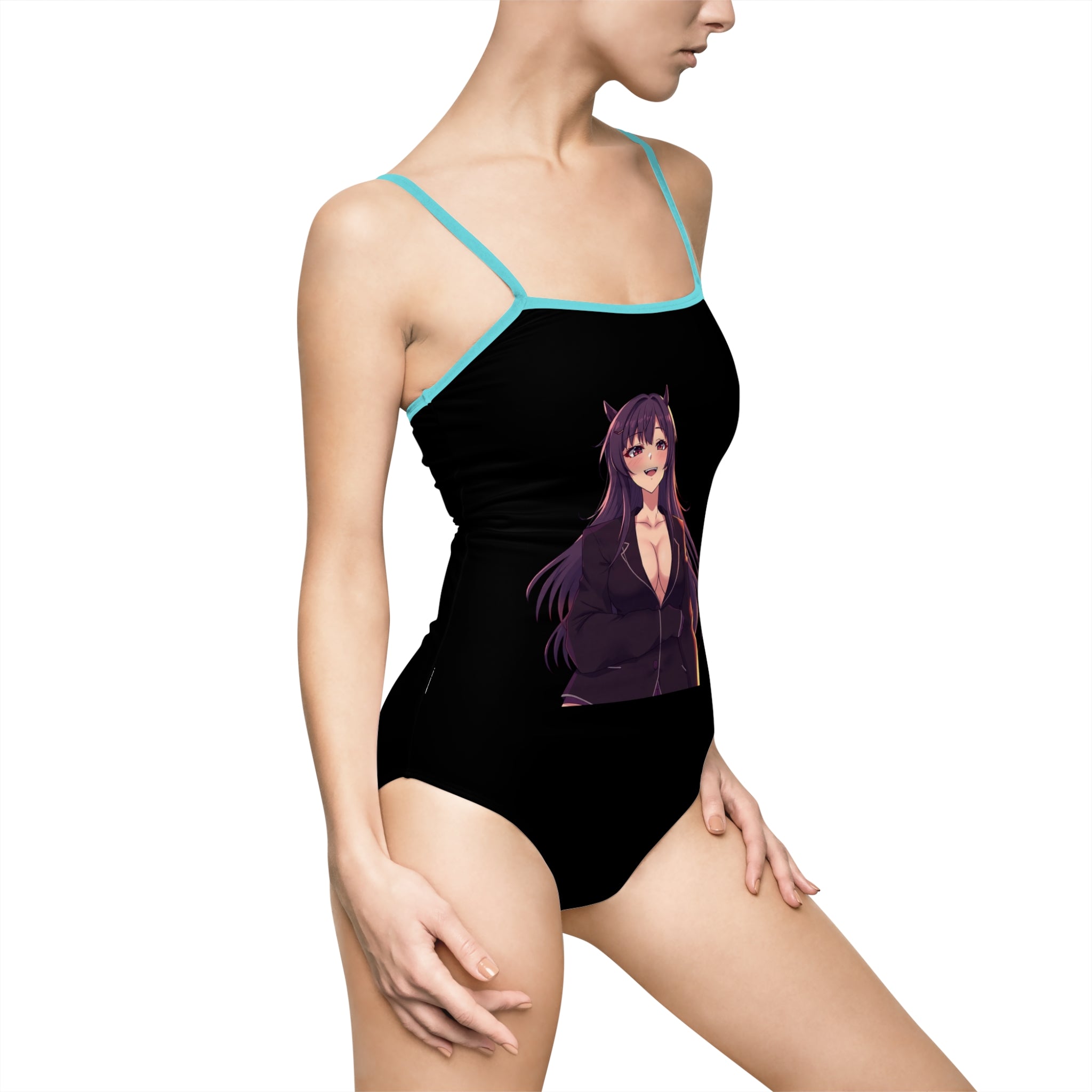 Anime-Inspired Women's One-Piece Swimsuit, Cute Bathing Suit, Summer Beachwear, Stylish Swimwear, Gift for Anime Lovers