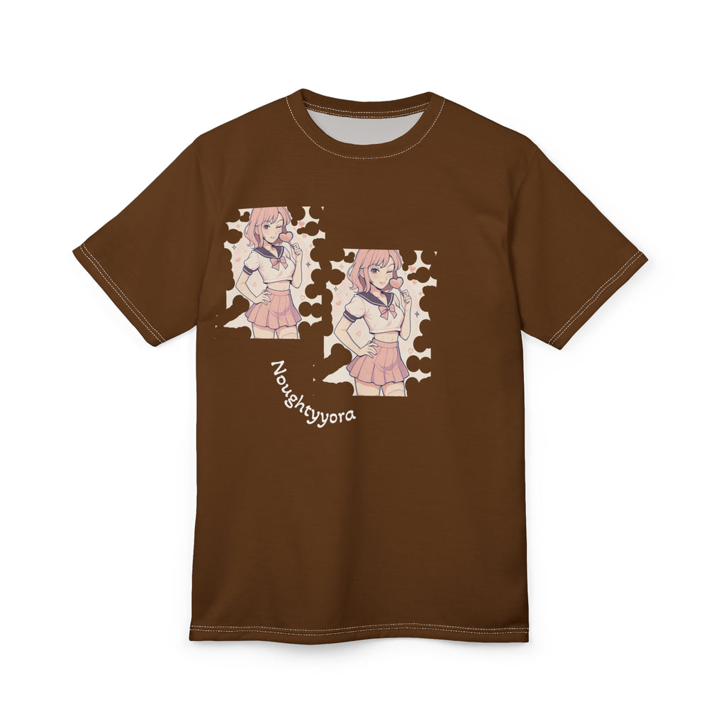 Blue Anime Graphic Tee, Cute Unisex Shirt, Gift for Manga Lovers, Trendy Casualwear, Cosplay Apparel