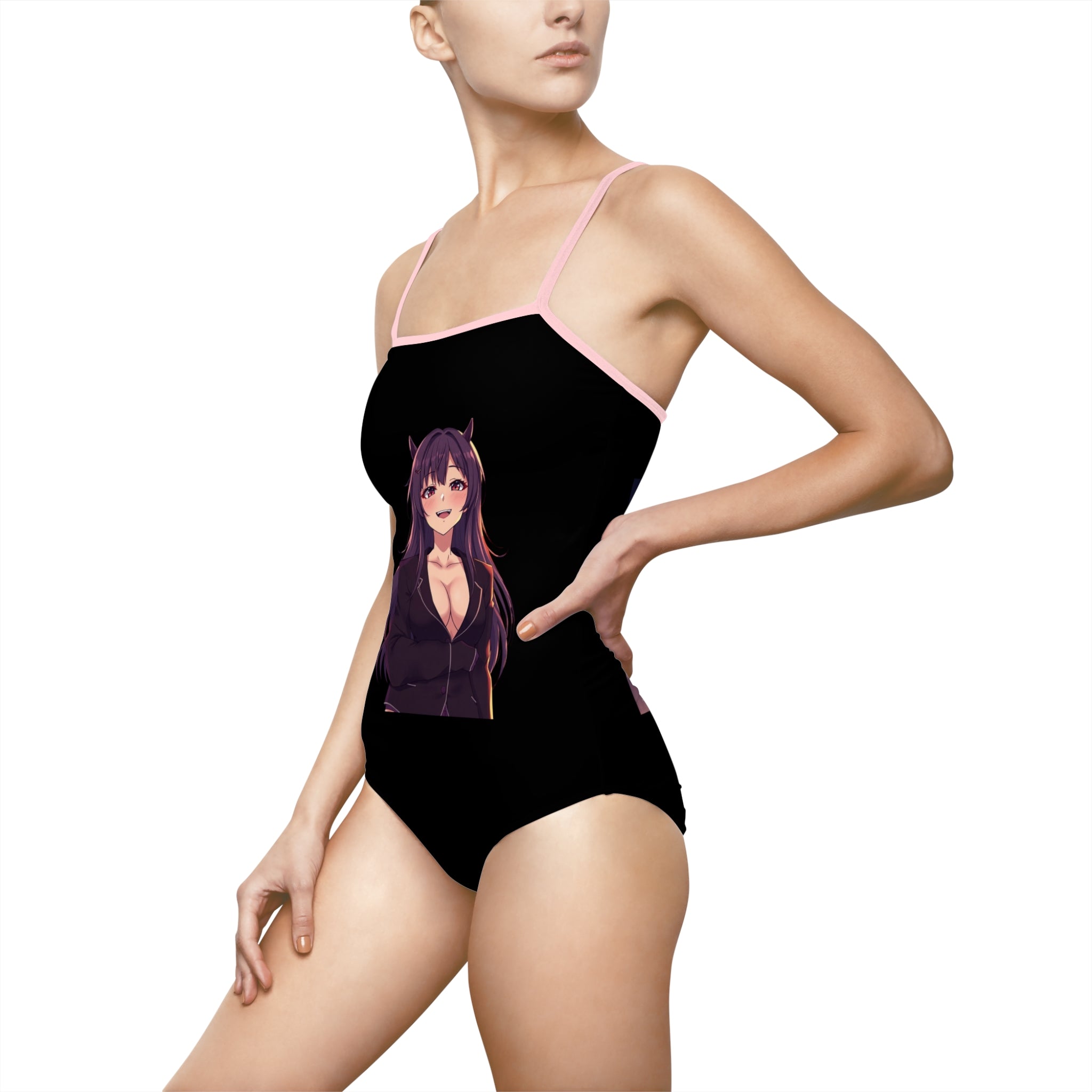 Anime-Inspired Women's One-Piece Swimsuit, Cute Bathing Suit, Summer Beachwear, Stylish Swimwear, Gift for Anime Lovers