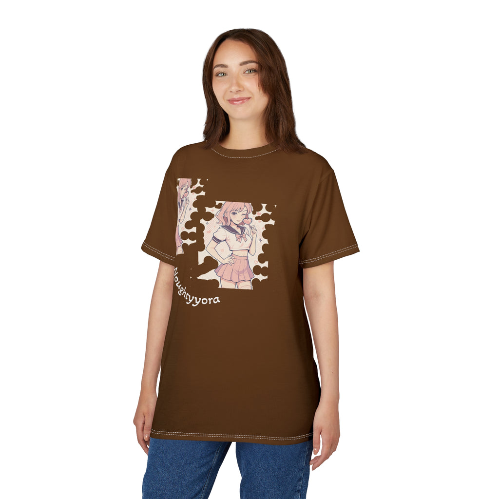 Blue Anime Graphic Tee, Cute Unisex Shirt, Gift for Manga Lovers, Trendy Casualwear, Cosplay Apparel