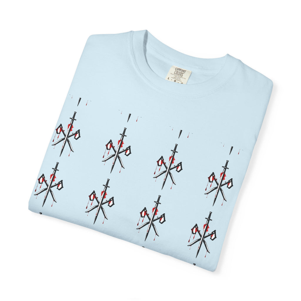 Garment-Dyed T-Shirt with Unique Arrow Design, Casual Wear, Gift for Him/Her, Summer Fashion, Boho Style Tee, Everyday Comfort