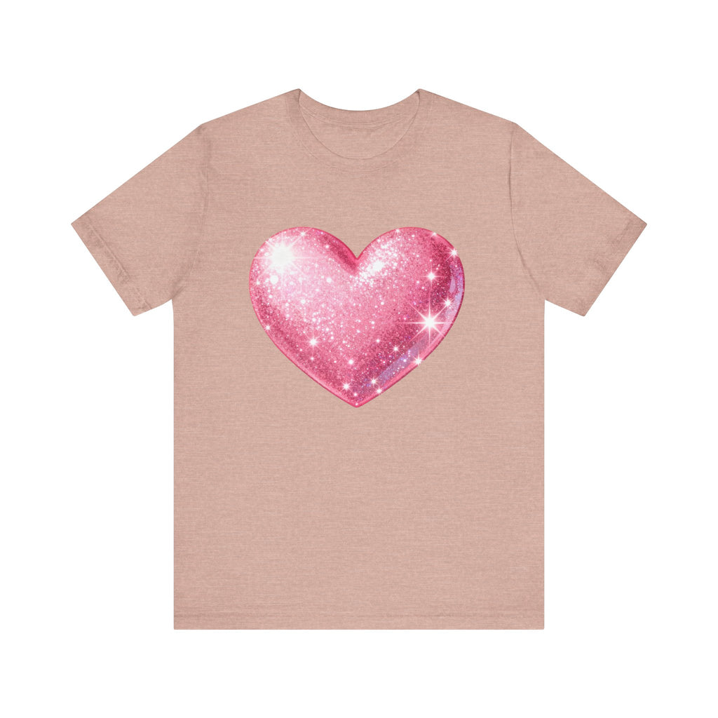 Cute Heart Graphic Unisex Tee, Casual Shirt, Valentine's Gift, Summer Wear, Heart T-Shirt, Everyday Fashion