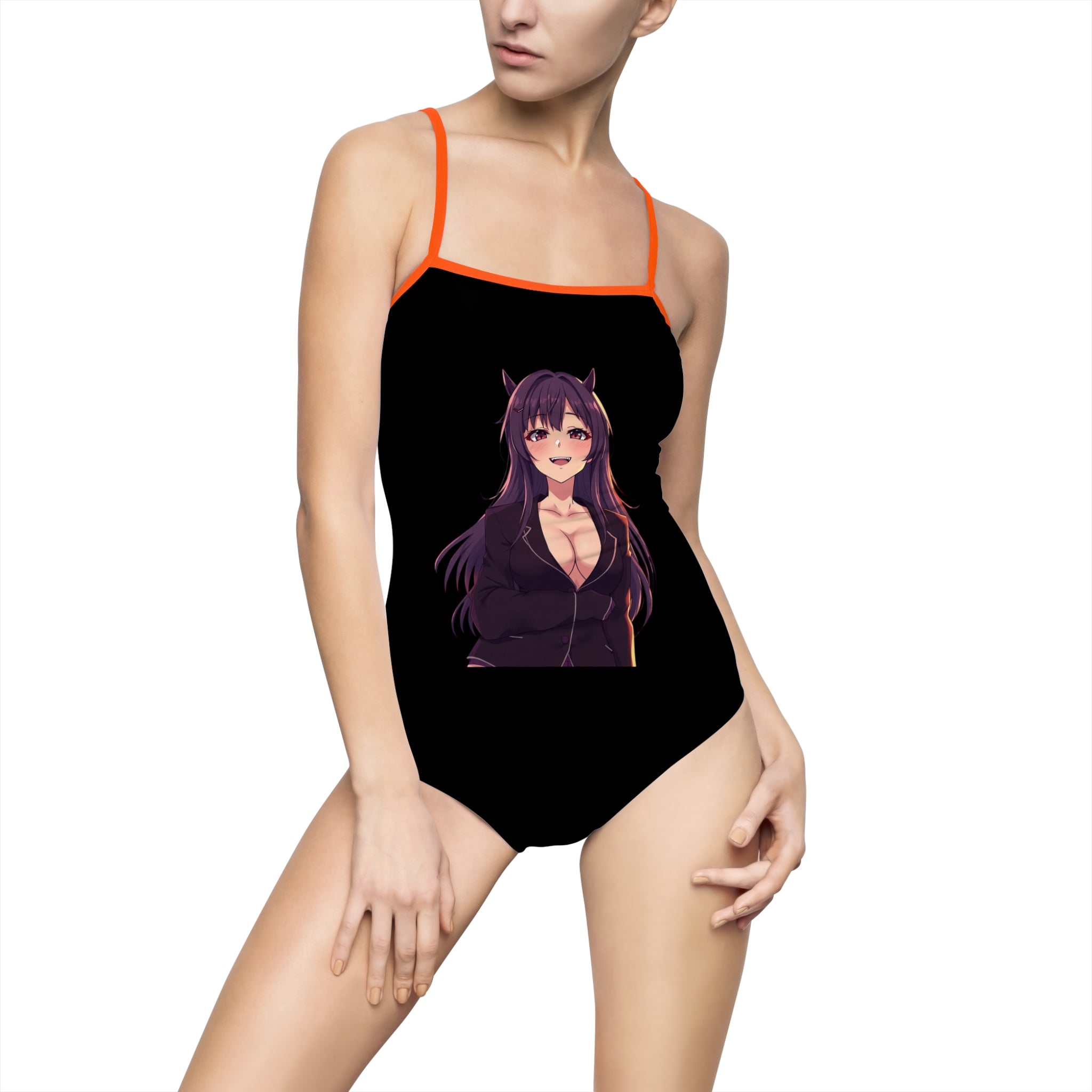 Anime-Inspired Women's One-Piece Swimsuit, Cute Bathing Suit, Summer Beachwear, Stylish Swimwear, Gift for Anime Lovers