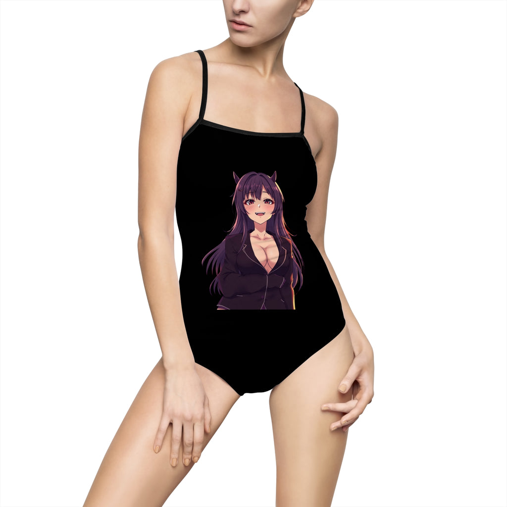 Anime-Inspired Women's One-Piece Swimsuit, Cute Bathing Suit, Summer Beachwear, Stylish Swimwear, Gift for Anime Lovers