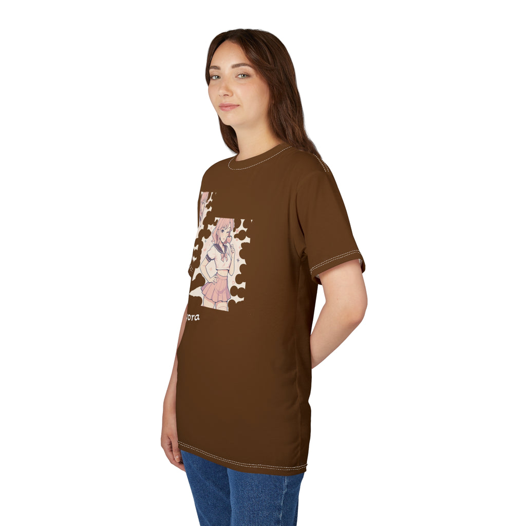 Blue Anime Graphic Tee, Cute Unisex Shirt, Gift for Manga Lovers, Trendy Casualwear, Cosplay Apparel