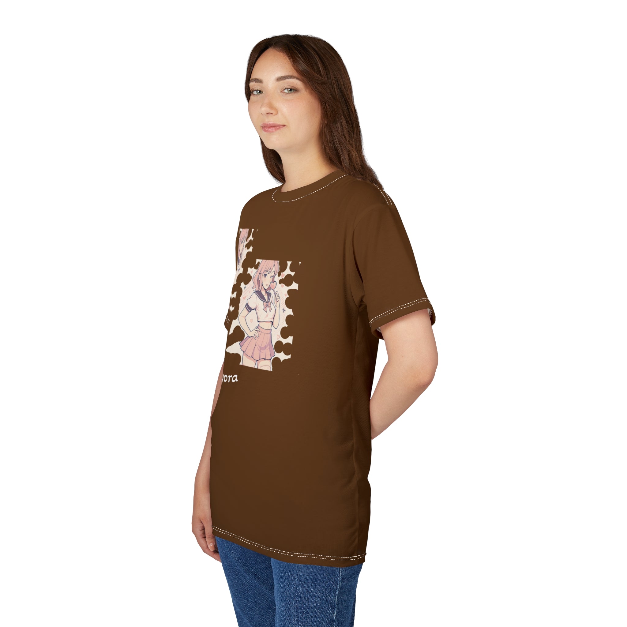 Blue Anime Graphic Tee, Cute Unisex Shirt, Gift for Manga Lovers, Trendy Casualwear, Cosplay Apparel