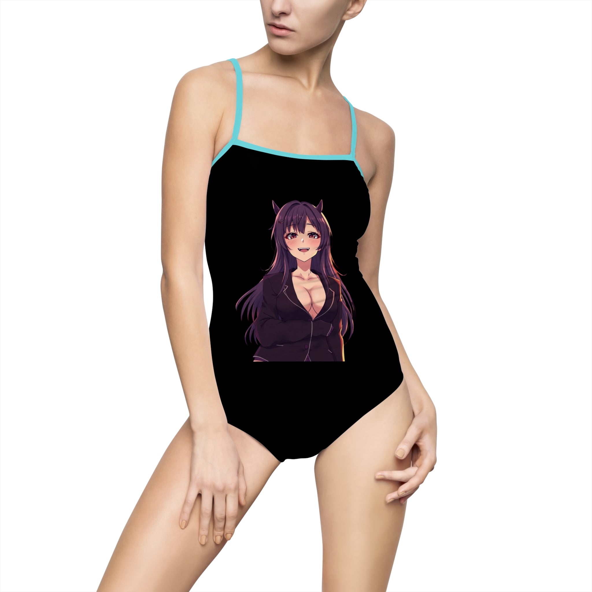 Anime-Inspired Women's One-Piece Swimsuit, Cute Bathing Suit, Summer Beachwear, Stylish Swimwear, Gift for Anime Lovers