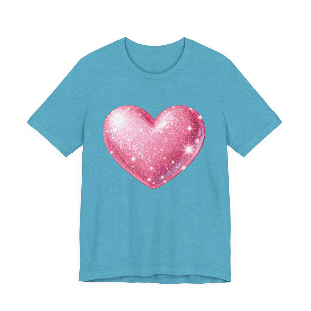 Cute Heart Graphic Unisex Tee, Casual Shirt, Valentine's Gift, Summer Wear, Heart T-Shirt, Everyday Fashion