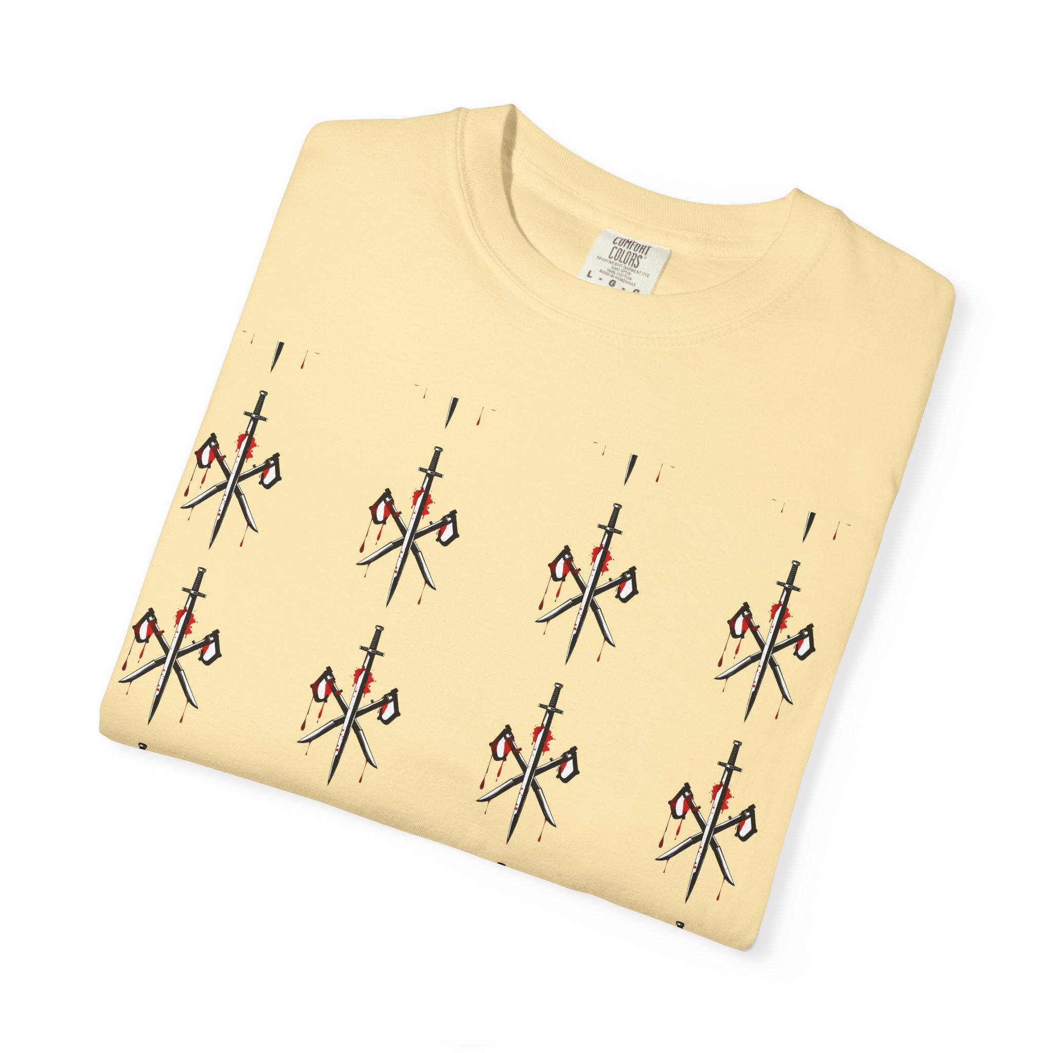 Garment-Dyed T-Shirt with Unique Arrow Design, Casual Wear, Gift for Him/Her, Summer Fashion, Boho Style Tee, Everyday Comfort